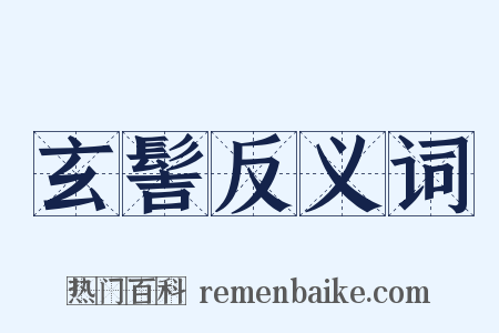 玄髻反义词是什么意思的图片